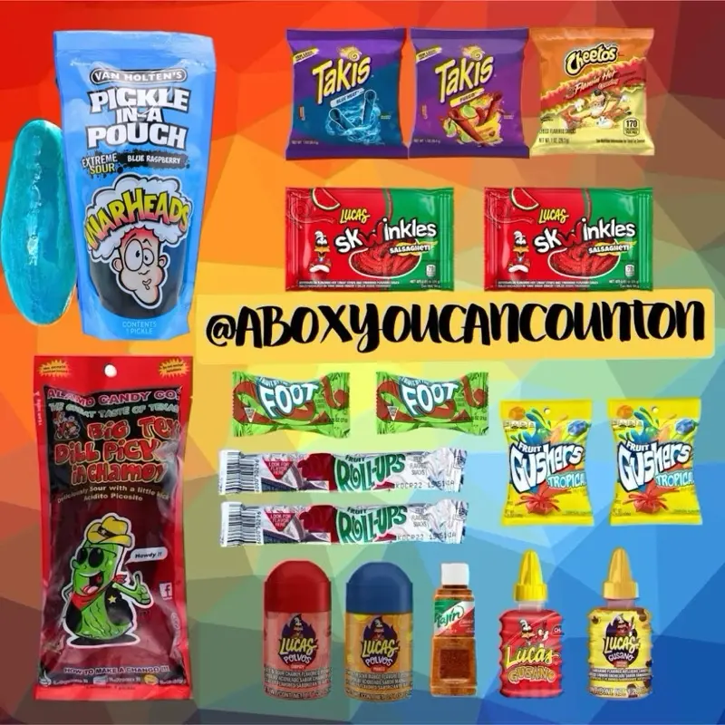 Blue Raz and Chamoy Pickle Kit Includes 18 Items Assorted Candy Blue Raz and Chamoy Pickle Kit Includes 18 Items Assorted Candy