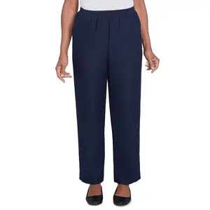 Alfred Dunner, Women's Classic Pull-On Elastic Waist Pant, Navy, 8 - Navy, 8