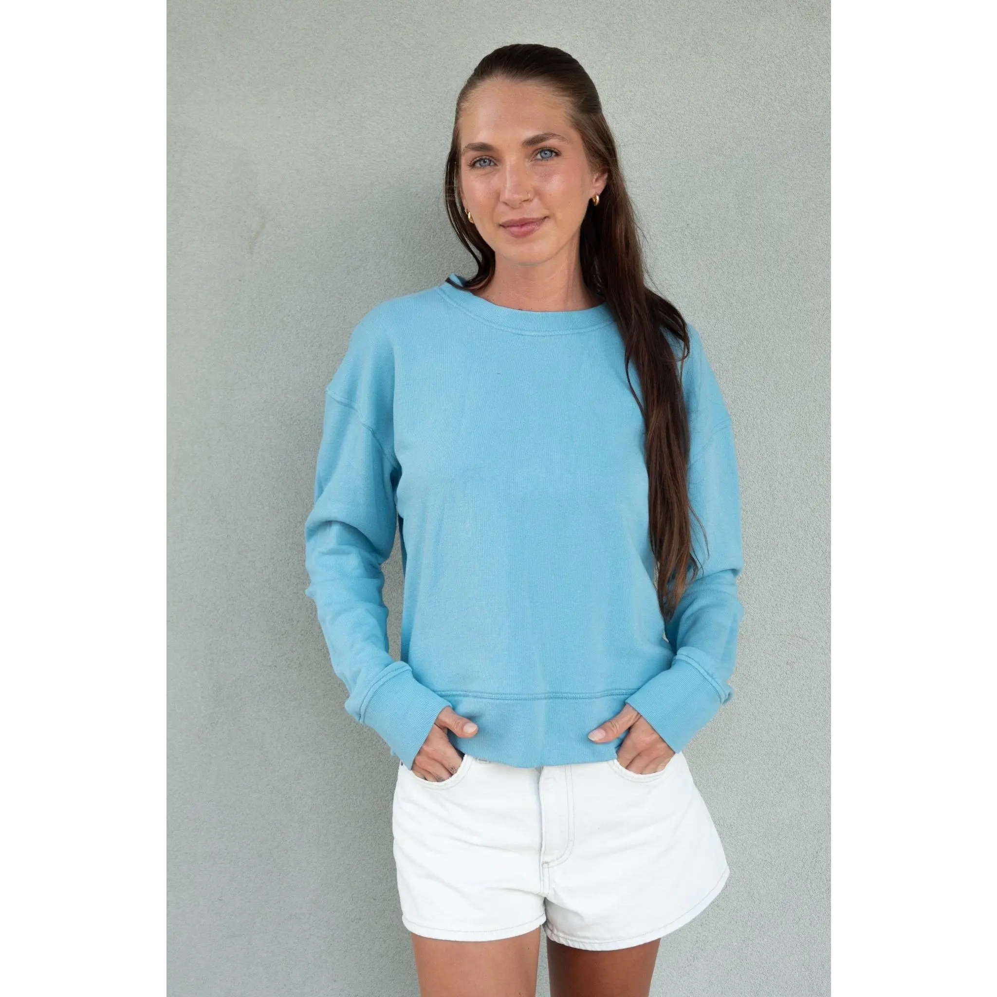 Tyler Pullover Sweatshirt - Milky Blue