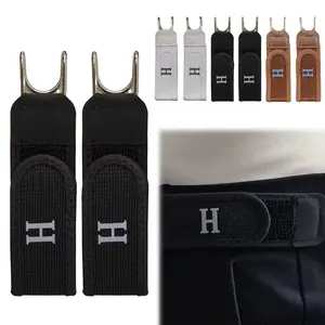 2/4 PiecesBuckleless Belt Hook,Stretch Outdoor No Buckle Closure Hooks For Men Women, Adjustable Belts Without Holes, No Hole Buckleless Belt Hooks, Adults Invisible Waist Strap For Outdoor Work Travel Casual