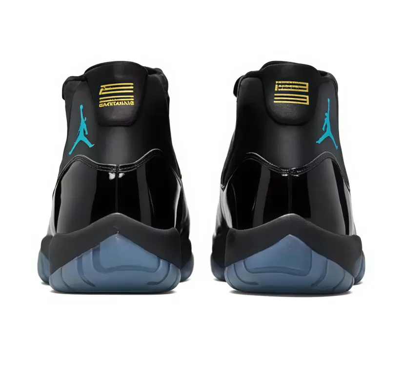 Shiny Black Patent High Top Athletic Shoes For Men Cyan Logo Detail Non-Slip Blue Rubber Cushion Sole Fashion Sneakers