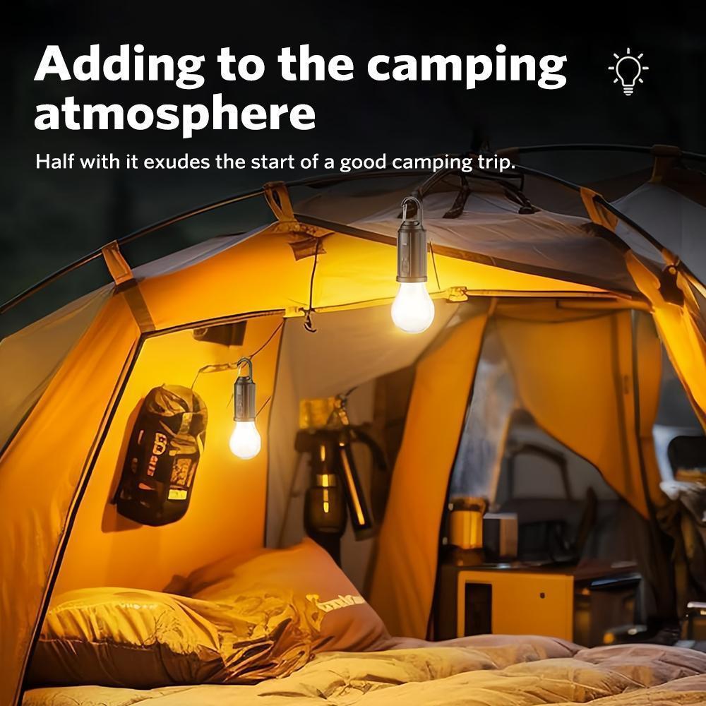 Solar USB Rechargeable LED Camping Lantern - Folding Hanging Light with Clip & Hook, Portable Waterproof Lantern for Tents, Outdoor Camping, Hiking & Emergency Use, Compact & Lightweight for Home Backup