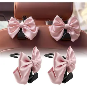 Seat Headrest Hook Bow Hooks for  Bow  Accessories 2 Pack Hanger Storage Organizer Universal for Handbag Purse Coat fit Universal   ()