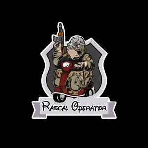 Funny Rascal Operator Sticker – Tactical Soldier on Scooter Meme Decal, Military Humor Vinyl, Veteran Gift
