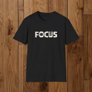 Women's motivational and inspirational Graphic T-Shirt - Short Sleeve Crew Neck Regular Fit Casual Wear | Soft & Breathable Fabric, Durable Print, Everyday Comfort, Machine Washable, minimalist and modern typography with optical illusion design flat lay