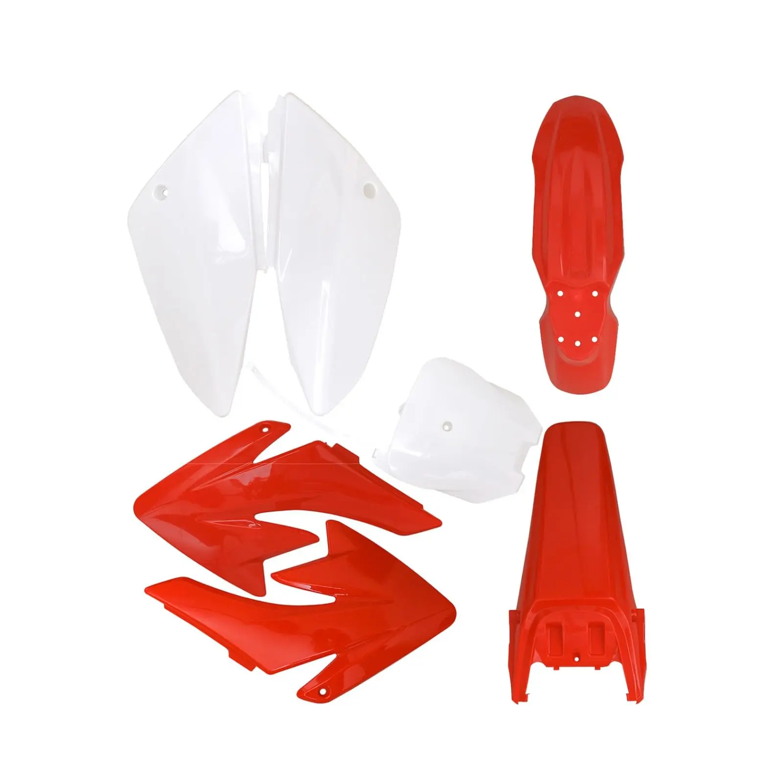7pcs Motorcycle Plastics Fairing Fender Kit Body Panels for Dirt Pit Bike CRF70 CRF70F XR70 2006-2012 SSR Taotao Thumpstar Pitpro Atomik CRF 70 Fairing Style Offroad Mobility (Red)