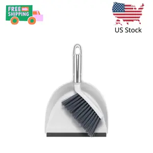 Mini Broom and Dustpan Set, Small Dust Pan and Brush Set with Handle Dustpan Teeth
