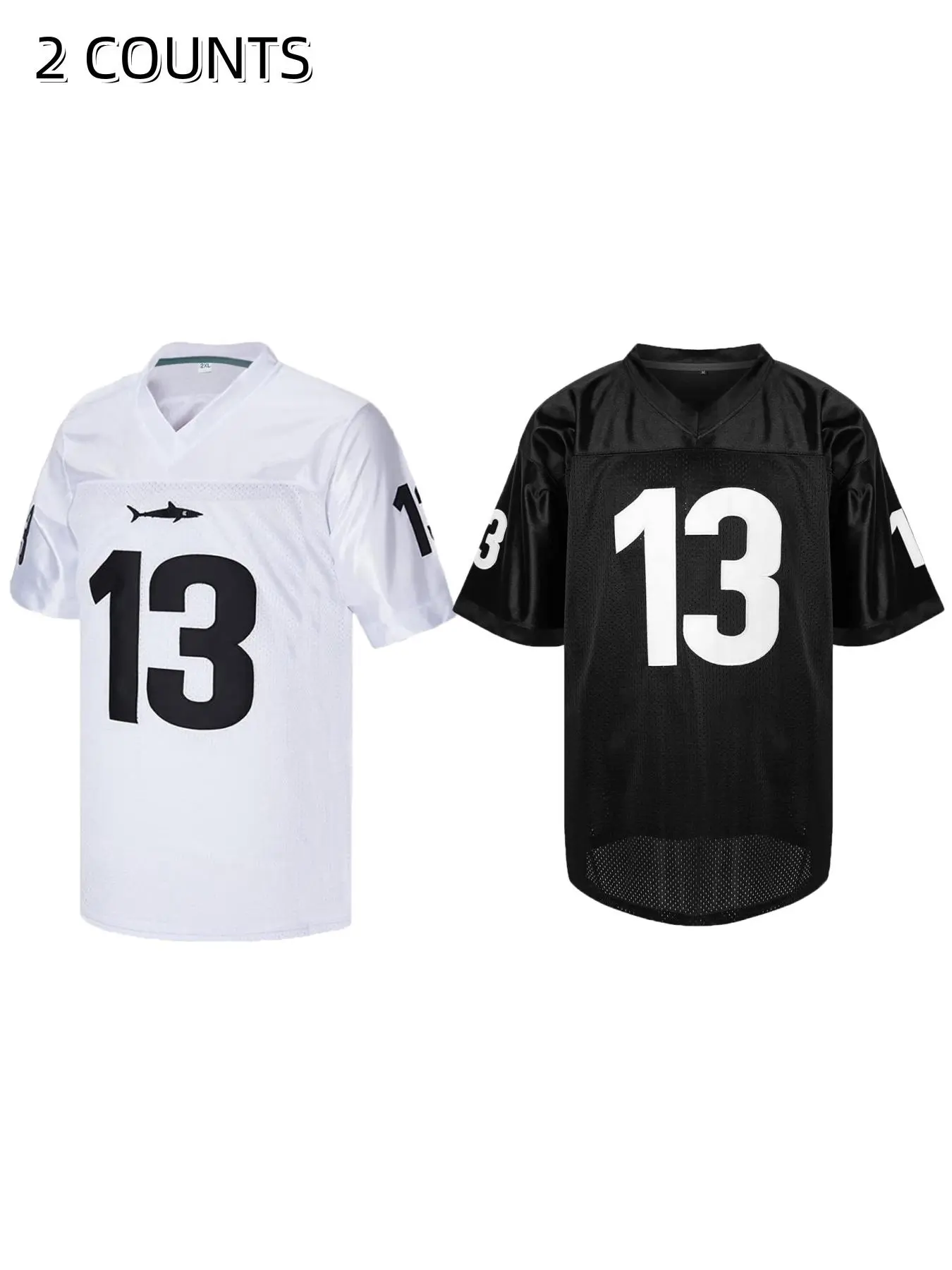 Boyfriend Style Men's #13 Black Letter Embroidered American Football Jersey, Embroidered Jerseys, Loose And Breathable V-Neck Mesh Short Sleeve Sports Shirt, Suitable For Street Hip-Hop/Gridiron Style, Casual Party And Sports Training