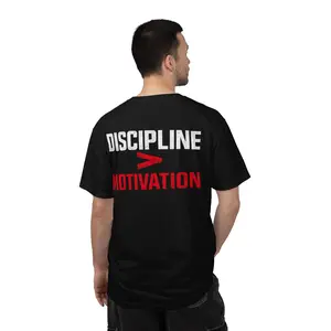 Discipline > Motivation T-shirt | Inspirational Quote Tee, Fitness Apparel