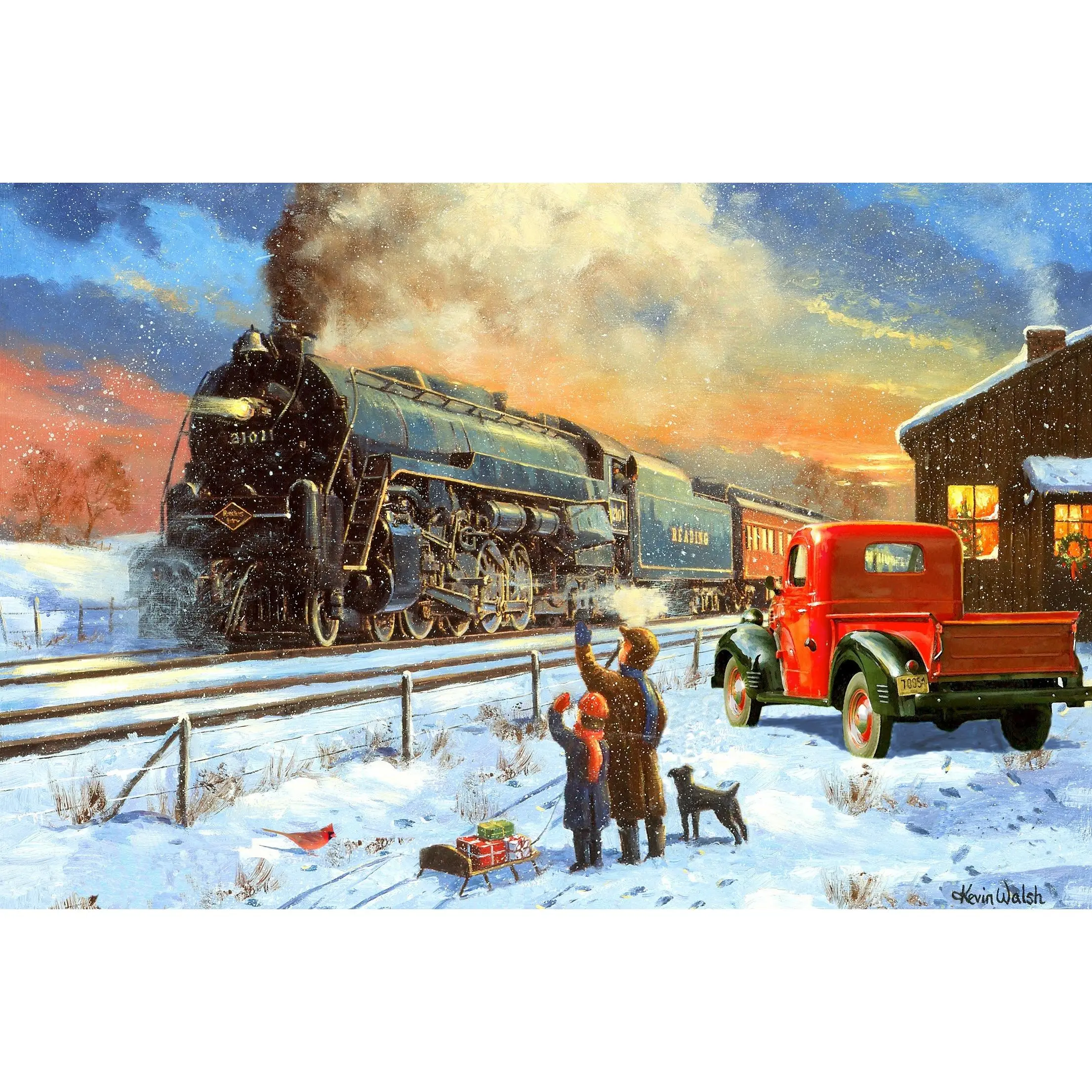 Home For Christmas (51 Piece Mini Christmas Wooden Jigsaw Puzzle)