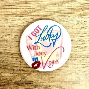 "I Got Lucky in Vegas" NKOTB Buttons - 2.25" Round Glossy Finish