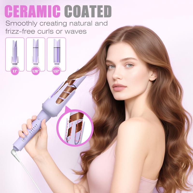 5 in 1 Curling Iron Hair,self curling iron - Beach Waves Curling Wand, Flat Iron Hair Straightener,Ionic Deep Waver Hair Curler Tool, Women Gifts,TikTokShopBlackFriday
