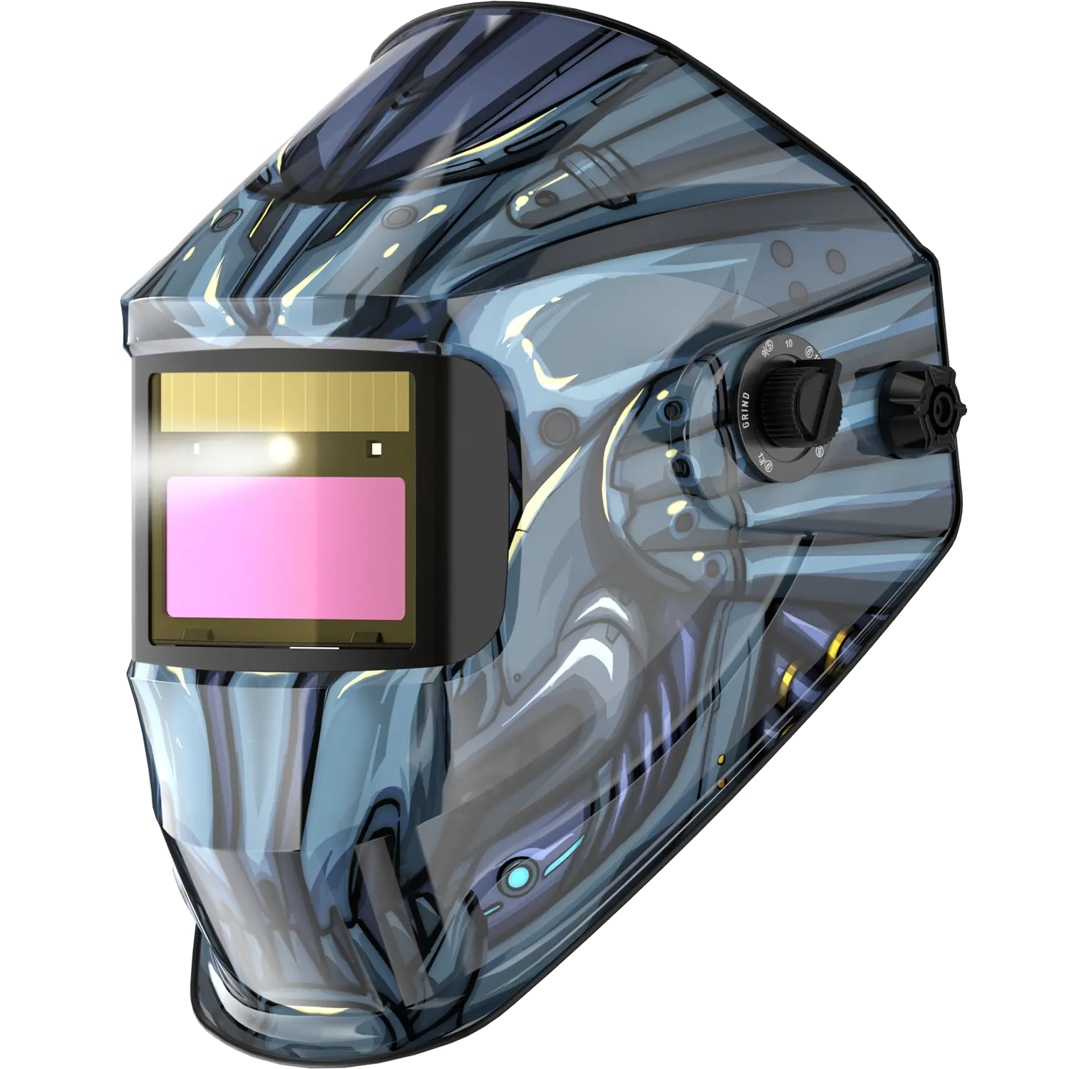 ANDELI LED Auto Darkening Welding Helmet, Full Digital Filter, Type‑C Rechargeable & Solar Power, True Color, 1/30000s Ultra Fast, Wide Shade 3/5-9/9-13, 4 Arc Sensor, Weld/Cut/Grind/Lock Mode Welder Hood for TIG MIG MMA ARC, Tool, Weldingmask Weldingcap,