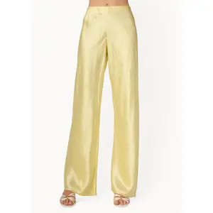Bristol Mid Rise Crinkle Acetate Pant Buttercup