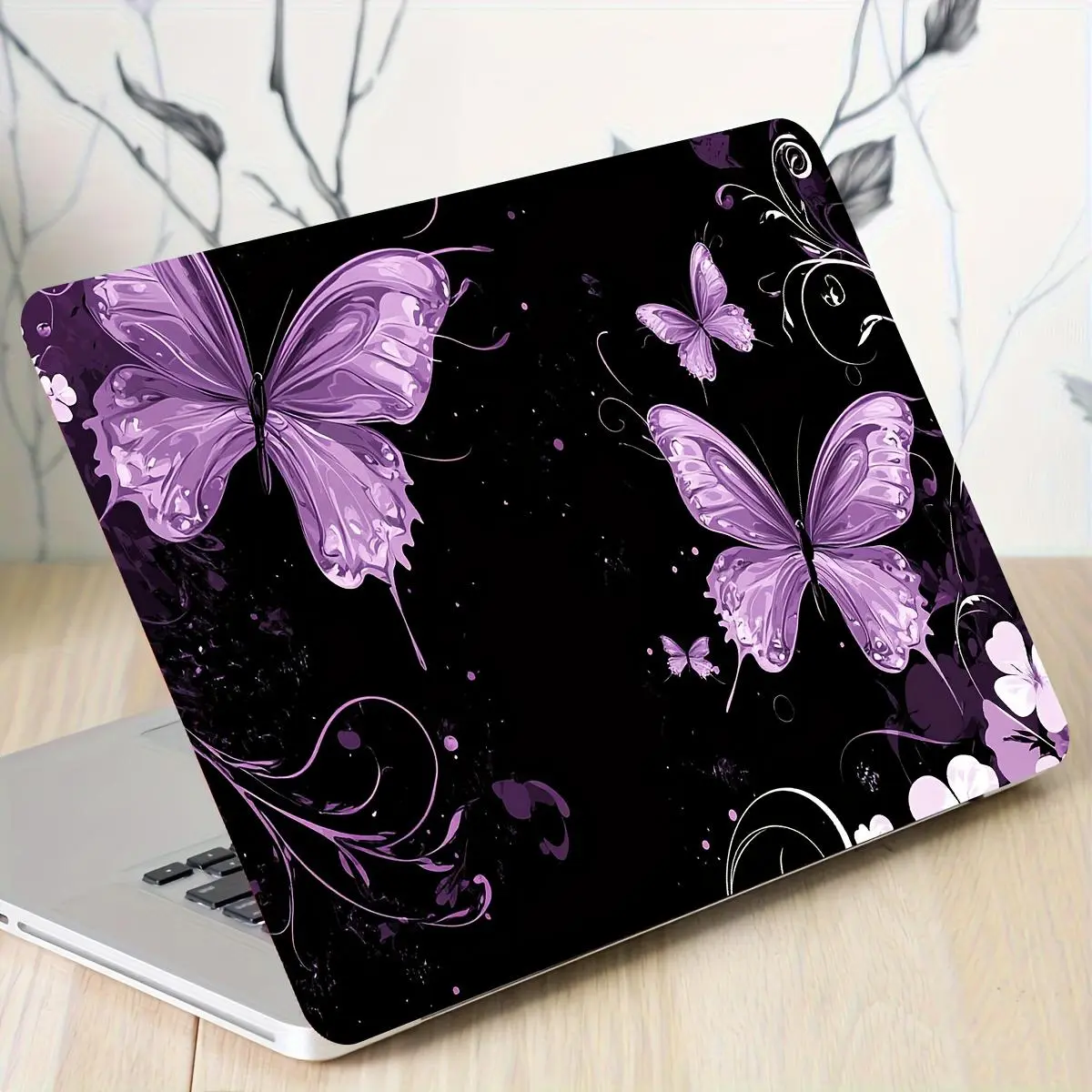 Butterfly Pattern Laptop Skin Sticker, Waterproof & Scratch Resistant Laptop Skin Sticker, Universal Laptop Decorative Accessories for Laptop, Car