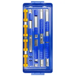 Portable socket manager - Steel tray with handle - Heavy duty aluminum socket rail manager, toolbox socket rack -1/2, 3/8, 1/4 inch socket rack x 80 clips 4-plate screwdriver head holder