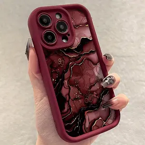 Creative Patterned Printed Shockproof Phone Case in High Bamboo Wine Red, para la iPhone 17 16 15 14 13 12 11 PRO MAX PLUS AIR y 16E AIR XR XS MAX Serie