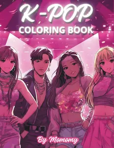 K-POP COLORING BOOK: XL kpop coloring pages with energetic performance scenesfor all ages fun and relaxation