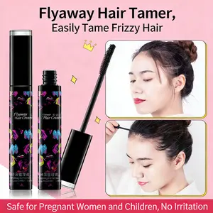 Hair Tamer Stick, Hair Finishing Stick for Baby Hair, Edges & Frizz, Water-Based Smooth Styling Gel with Soft Brush, Non-Sticky, Travel Friendly, Sleek Hair Look