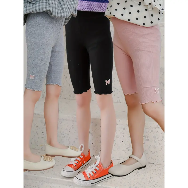 [2-pc/3-pc] Girls' Capri Pants Modal Leggings Baby Girl Pants Summer Thin Style Girls' Pants Mid-Length Pants