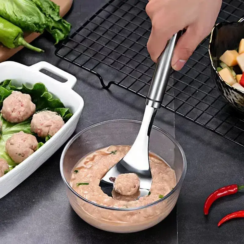 Steel Meatball Maker, Meatball Scoop, Fish Ball Scoop - Meatball Squeezer