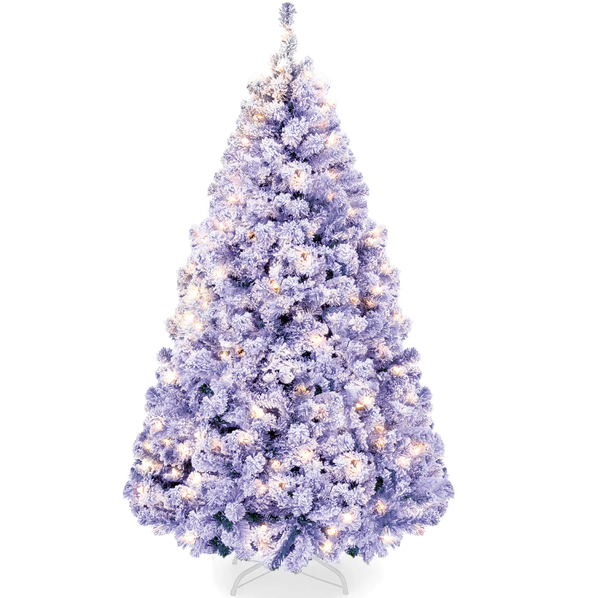 Best Choice Products Artificial Flocked Christmas Tree, Pre-Lit Holiday Décor w/ Twinkle Lights - 6ft Best Choice Products Artificial Flocked Christmas Tree, Pre-Lit Holiday Décor w/ Twinkle Lights - 6ft