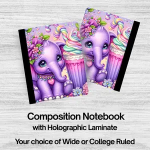 Composition Notebook - Purple Elephant