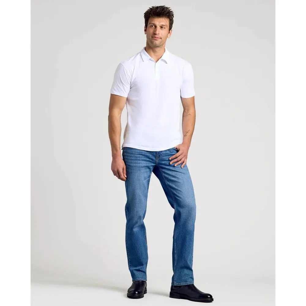 True Classic Men's Classic Fit Polo Shirt, Soft Cotton-Blend Jersey, Breathable Menswear for All-Day Office Comfort