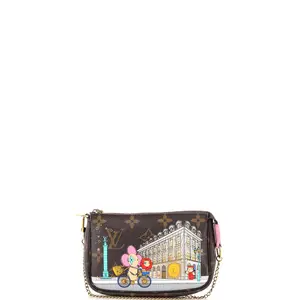 Pre-owned Louis Vuitton Canvas Coated Clutches & Wristlets Pochette Accessoires Limited Edition Monogram Canvas Mini by Rebag