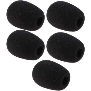 5Pack Black Replacement Microphone Sponge Wind Shield Windscreen  Cover for Microphone Windscreen for Shure CVG18-B/C Gooseneck Condenser Microphone, Microphones Accessories