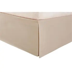 212 MAIN Wrinkle-Free Microfiber King Bed Skirt, Solid Tan Bedding Supplies for Reptile & Amphibian Pet Decorations