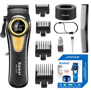 KEMEI 2242 Professional Hair Clippers for Men, Clippers for Hair Cutting, Barber Clippers, Cordless Rechargeable Hair Clipper, Haircut Clippers, Hair Cutting Tools, LED Display, Gifts for Men Comfort Comfort