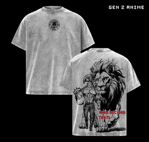 Escanor Seven Deadly Sins Anime Wash Tee , Vintage Washed Graphic Tee, Oversized Streetwear Fit, Unisex Casual Top, Gift for Anime Fans