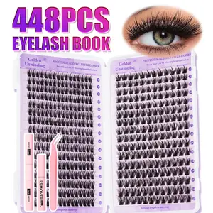 Large Capacity Eyelash Extension Kit, Mixed Styles 8-16mm Natural D-Curl, Includes Adhesive & Sealer, DIY False Lashes Set for Daily Use, DIY False Eyelashes