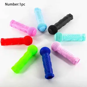 Soft Rubber Handlebar Grips Set, Durable Comfortable Grip for Three Four Wheel Scooter & Bike Accessories, Universal Fit Design