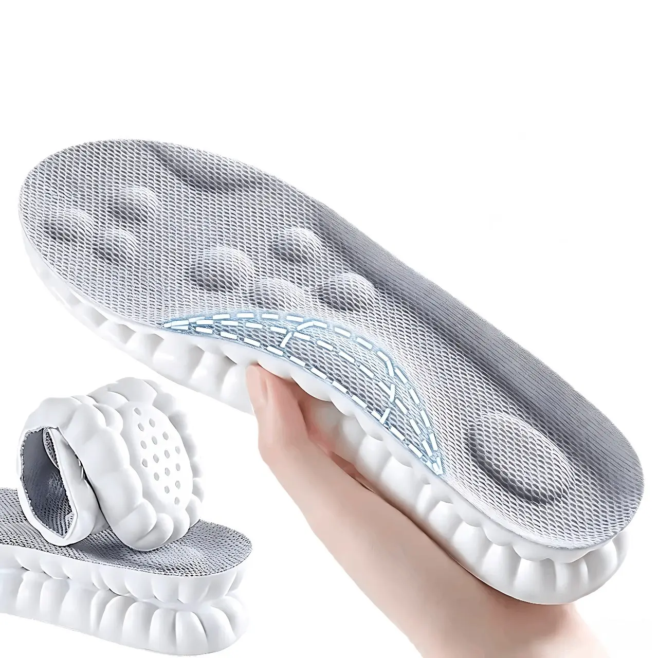 Cloud‑Like 4D Memory Foam Shoe Insoles, Soft Cushioning Orthotic Inserts for Men & Women, Shock‑Absorbing Sports Shoe Insoles