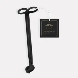 Men’s Wick Trimmer for Candle Scissors Wood Wick and Cotton Wick Cutter for Coffee Table Luxury Black Matte or Gold Candle Care Accessories