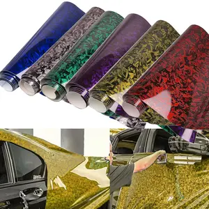 Carbon Fiber Vinyl Film, High Gloss Carbon Fiber Vinyl Packaging Film, Forged Flowers Carbon Gloss Topcoat, Automotive Vinyl Film, Car Motorcycle Vinyl Wrap Roll