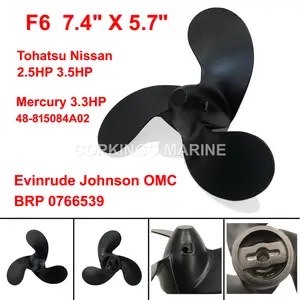 Boat Propeller for Tohatsu Nissan 2.5HP 3.5HP /Mercury 3.3HP /Johnson Evinrude 3.3HP Outboard Motor F6 OMC BRP 0766539 309-64106-0 309-64107-0