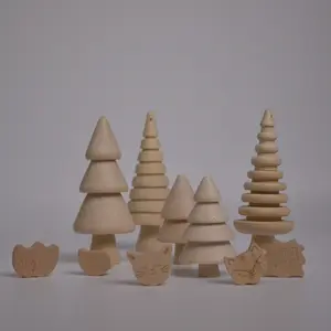 Natural wood chrismas tree   DIY color them