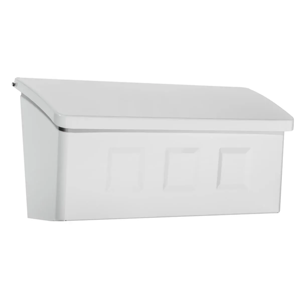 Architectural Mailboxes 5007874 Wayland Galvanized Steel Wall-Mounted White Mailbox, 4.13 x 14.65 x 7.13 in.