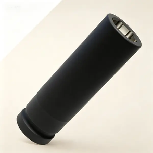 Extra Deep Impact Socket 33mm 1 Inch Driver, 6.3 Inch Length Deep Axle Nut Socket, 6 Point Cr-Mo Truck Wheel Socket, Radius Corner Design Chamfered Opening for Secure Fit
