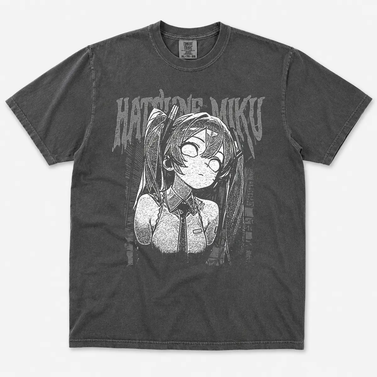 Hatsune Miku Heavy Metal Design T-Shirt, Anime Music Idol Shirt, Japanese Pop Culture Top, Kawaii Streetwear Unisex Tee, Gift for Miku Fans