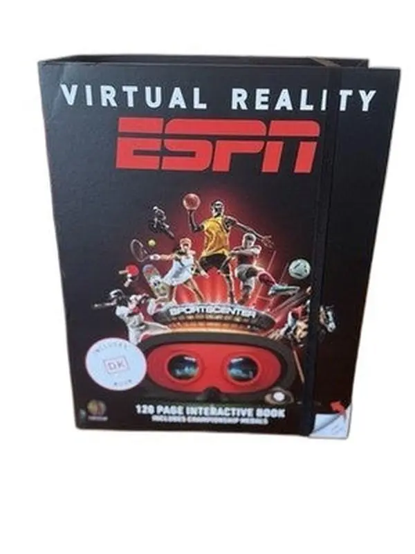 Brand New ESPN Virtual Reality Interactive Book Set VR Goggles 128 Pg