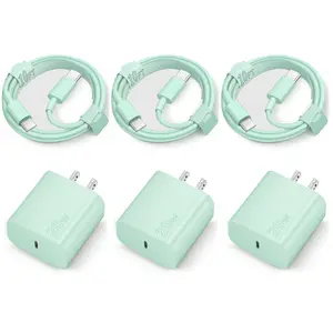 iPhone 16 15 Charger Fast Charging Type C Chargers USB C Charger Block i Phone 16 Chargers with 3 Pack 10FT Cable for iPhone 16/16 Plus/16 Pro/16 Pro Max/iPhone 15/15 Pro Max/Samsung(Green)