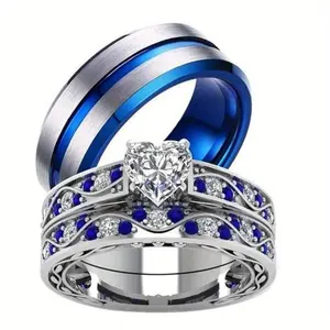 1 Piece Of New Creative Couple Rings – A Jewelry Accessory Suitable For Both Men And Women, An Ideal Holiday Gift For Her Or Him