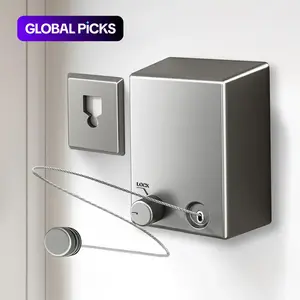 Stainless Steel Retractable Clothesline, 1 Count Household Invisible Wall Mounted Clotheslines, Storage, Sun-dry, Balcony Drying Drying Rack, Adjustable Heavy-duty Clothesline for Home, Hotel, Summer Gift #TOP PICKS