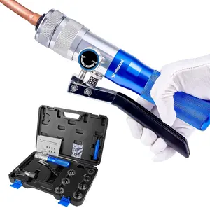 Hydraulic Swaging Tool Tube Expander Kit HVAC with Tube , Deburring Tool and 7 Expander Heads for 3/8 to 1-1/8 Inches Copper Pipes HVAC Expanding Tools