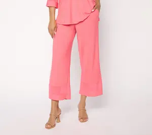Brandis Dress Out Loud Discovery Knit Petite Wide Leg Crop Pant