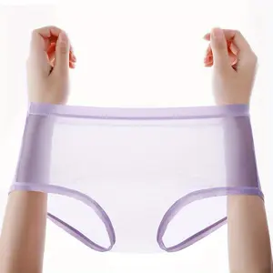 1 piece of transparent women's underwear - high-quality mid-rise fashionable underwear with see-through and sensual features - no crotch area